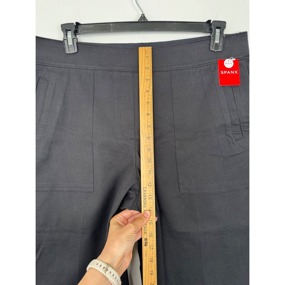 NEW Spanx On-the-Go Cropped Wide Leg Pants Black 1X Petite 20477Q - Picture 4 of 12